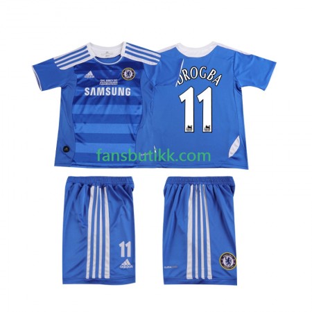 Fotballdrakt Chelsea DROGBA 11 2011 2012 Barn Retro Hjemmetrøye Kortermet